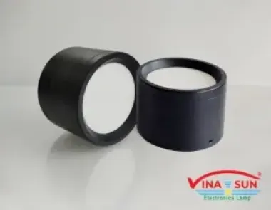 Đèn Led bơ lon vỏ đen 7W 3 chế độ ánh sáng
